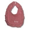 Bavoir Bébé Brodé à personnaliser fille rose pâle