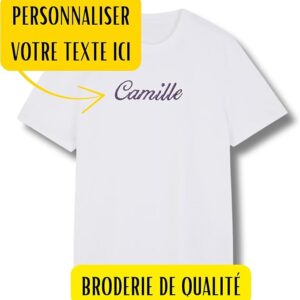 T-Shirt Unisexe Personnalisable en Broderie